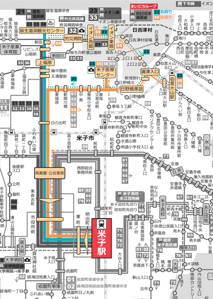 (22・55)まいにちループ路線図