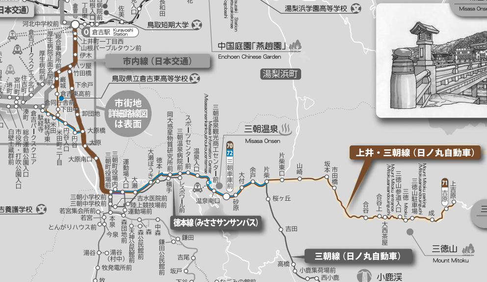 (70)(71)上井三朝線路線図