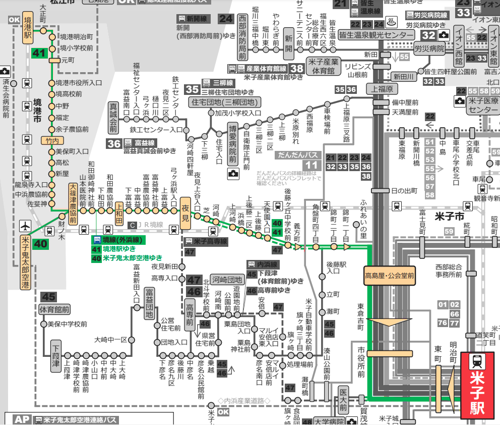 (40-41)境港線（外浜線）路線図