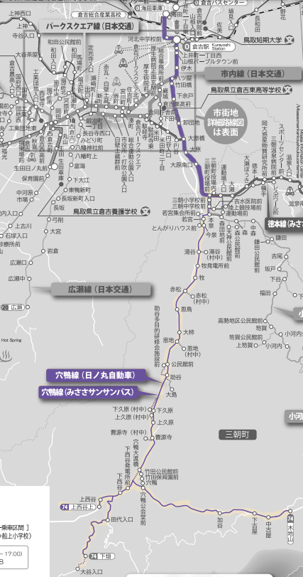 (74)穴鴨線路線図