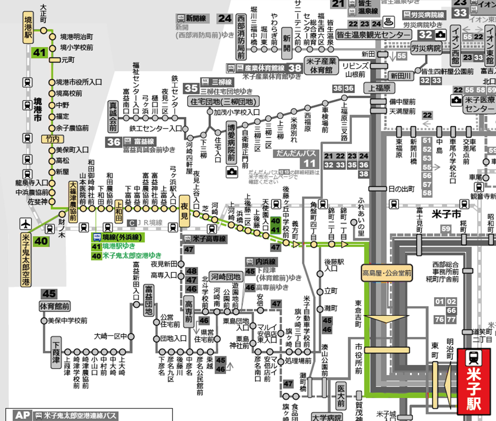 (40-41)境港線（外浜線）路線図