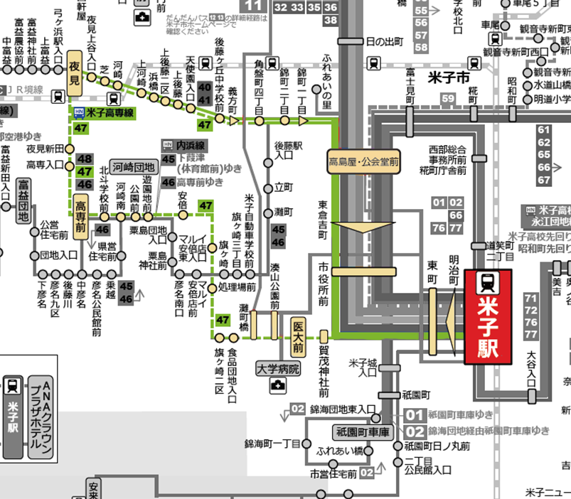 (47)米子高専線路線図