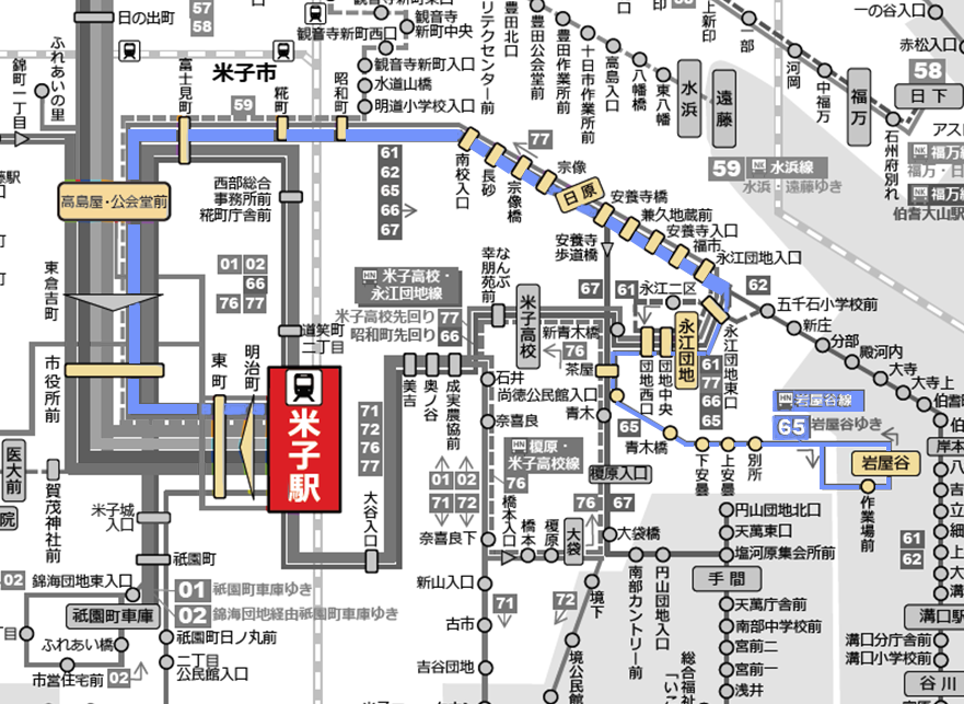 (65)岩屋谷線 令和7年4月1日~路線図
